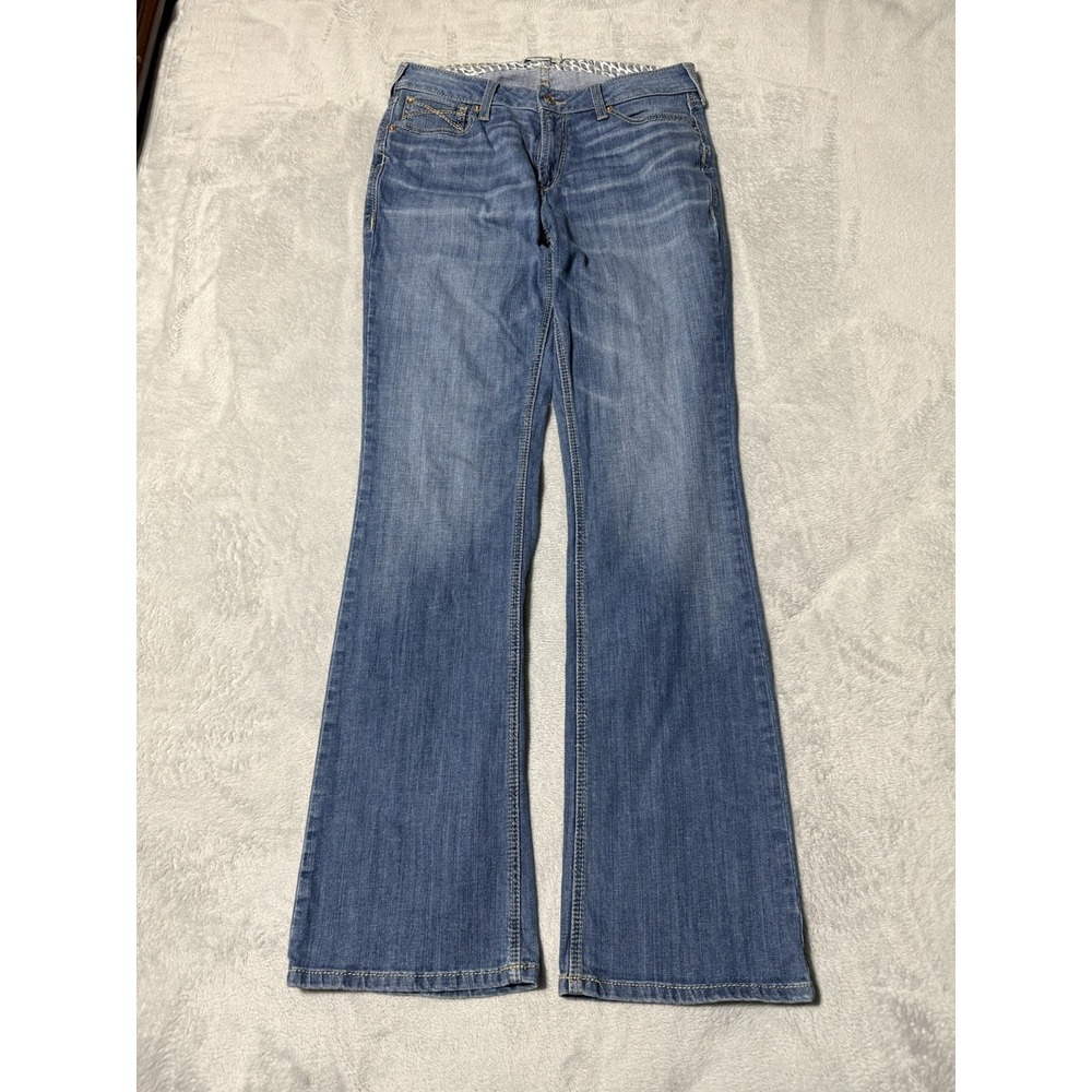 Ariat Real Jeans Womens 31 Long Blue Bootcut High Rise Medium Wash Denim